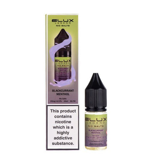 BUY 1 GET 1 FREE | Blackcurrant Menthol Nic Salt E - Liquid by Elux LegendVAPE INDIA - Vape India