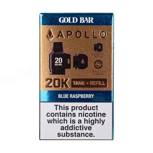 BUY 1 GET 1 FREE | Blue Raspberry Gold Bar Apollo 20k Prefilled PodsVAPE INDIA - Vape India
