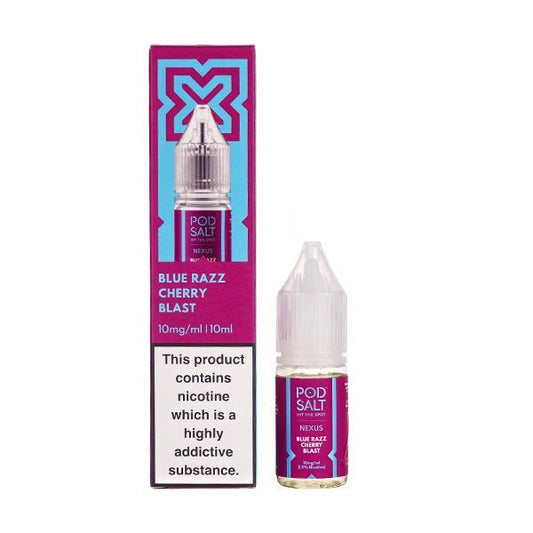 BUY 1 GET 1 FREE | Blue Razz Cherry Blast Nic Salt E - Liquid by Pod Salt NexusVAPE INDIA - Vape India