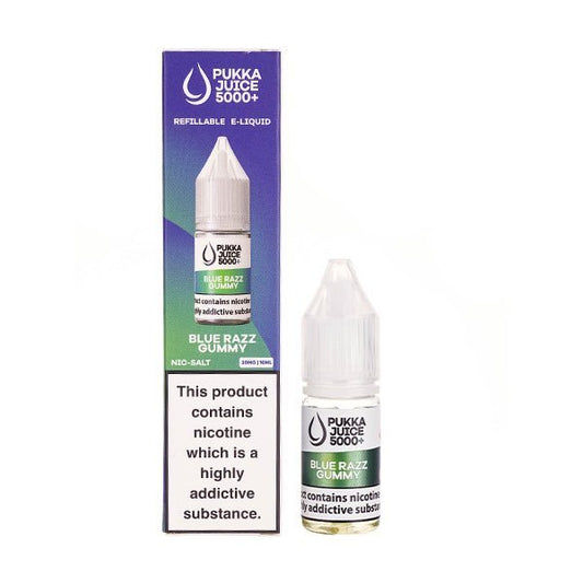 BUY 1 GET 1 FREE | Blue Razz Gummy Nic Salt E - Liquid by Pukka Juice 5000+VAPE INDIA - Vape India