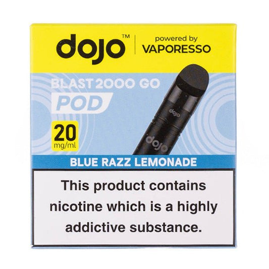 BUY 1 GET 1 FREE | Blue Razz Lemonade Dojo Blast 2000 Go Prefilled Pod + Refill by VaporessoVAPE INDIA - Vape India