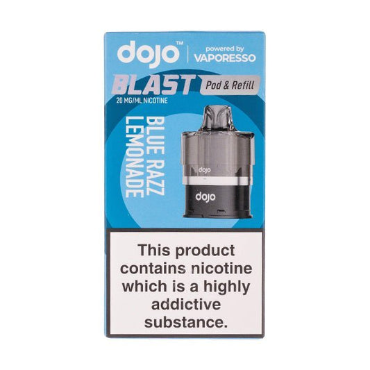 BUY 1 GET 1 FREE | Blue Razz Lemonade Dojo Blast 6000 Prefilled Pod + Refill by VaporessoVAPE INDIA - Vape India