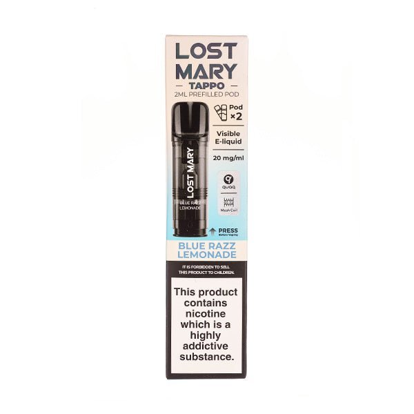 BUY 1 GET 1 FREE | Blue Razz Lemonade Tappo Prefilled Pods by Lost MaryVAPE INDIA - Vape India