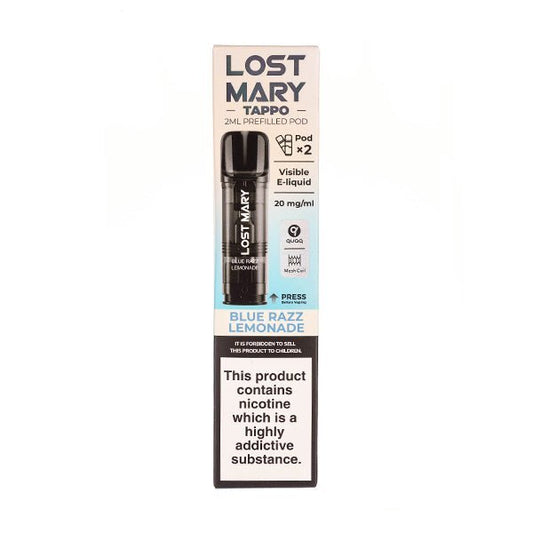 BUY 1 GET 1 FREE | Blue Razz Lemonade Tappo Prefilled Pods by Lost MaryVAPE INDIA - Vape India