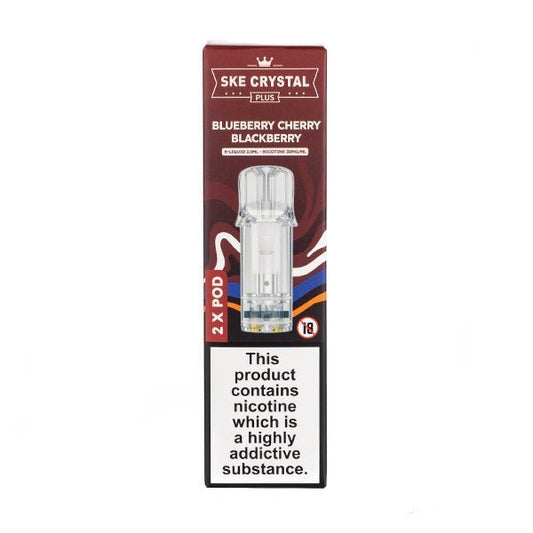 BUY 1 GET 1 FREE | Blueberry Cherry Blackberry Crystal Plus Prefilled Pods by SKEVAPE INDIA - Vape India