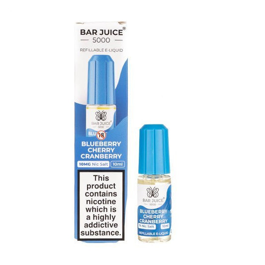 BUY 1 GET 1 FREE | Blueberry Cherry Cranberry Nic Salt E - Liquid by Bar Juice 5000VAPE INDIA - Vape India