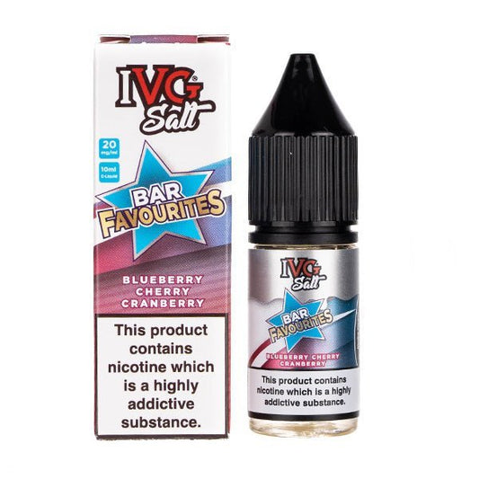 BUY 1 GET 1 FREE | Blueberry Cherry Cranberry Nic Salt E - Liquid by IVG Bar FavouritesVAPE INDIA - Vape India