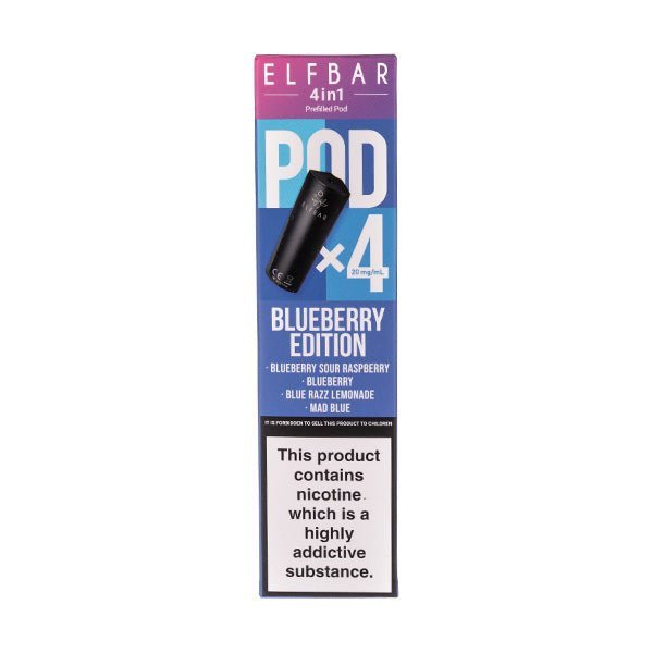 BUY 1 GET 1 FREE | Blueberry Edition 4 in 1 Prefilled Pods by Elf Bar - 4 PodsVAPE INDIA - Vape India