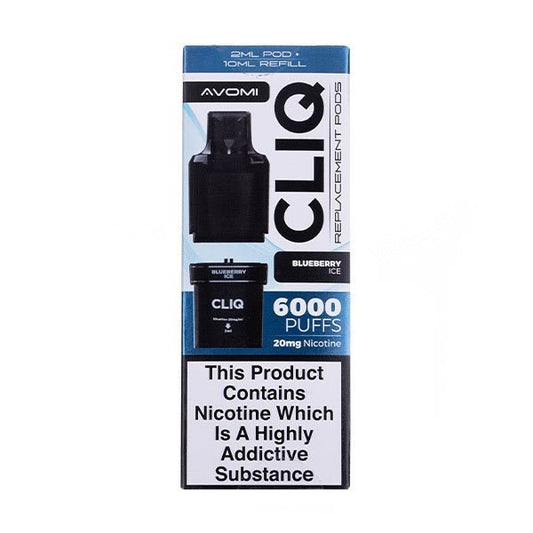 BUY 1 GET 1 FREE | Blueberry Ice Cliq 6000 Prefilled Pod + Refill by AvomiVAPE INDIA - Vape India