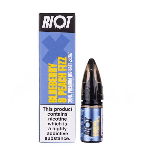 BUY 1 GET 1 FREE | Blueberry Peach Fizz Nic Salt E - Liquid by Riot Squad XVAPE INDIA - Vape India