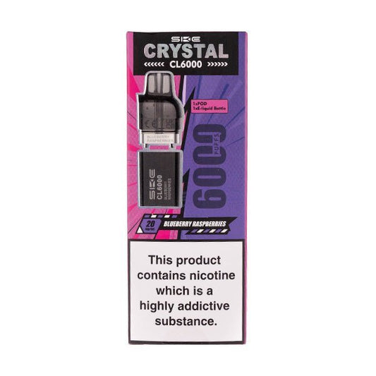 BUY 1 GET 1 FREE | Blueberry Raspberries Crystal CL6000 Prefilled Pod + Refill by SKEVAPE INDIA - Vape India