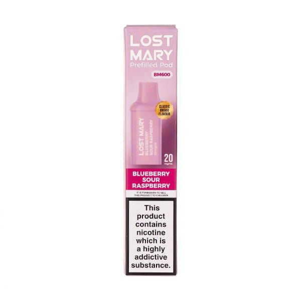 BUY 1 GET 1 FREE | Blueberry Sour Raspberry BM600 Prefilled Pods by Lost MaryVAPE INDIA - Vape India