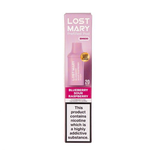 BUY 1 GET 1 FREE | Blueberry Sour Raspberry BM600 Prefilled Pods by Lost MaryVAPE INDIA - Vape India