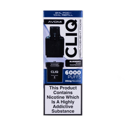BUY 1 GET 1 FREE | Blueberry Sour Raspberry Cliq 6000 Prefilled Pod + Refill by AvomiVAPE INDIA - Vape India