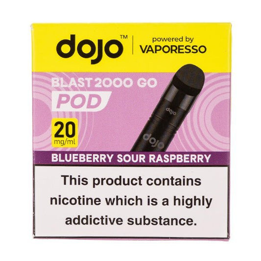 BUY 1 GET 1 FREE | Blueberry Sour Raspberry Dojo Blast 2000 Go Prefilled Pod + Refill by VaporessoVAPE INDIA - Vape India