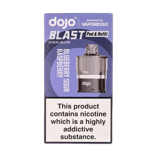 BUY 1 GET 1 FREE | Blueberry Sour Raspberry Dojo Blast 6000 Prefilled Pod + Refill by VaporessoVAPE INDIA - Vape India