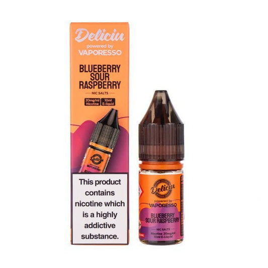 BUY 1 GET 1 FREE | Blueberry Sour Raspberry Nic Salt E - Liquid by Vaporesso Deliciu V2VAPE INDIA - Vape India