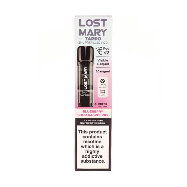 BUY 1 GET 1 FREE | Blueberry Sour Raspberry Tappo Prefilled Pods by Lost MaryVAPE INDIA - Vape India