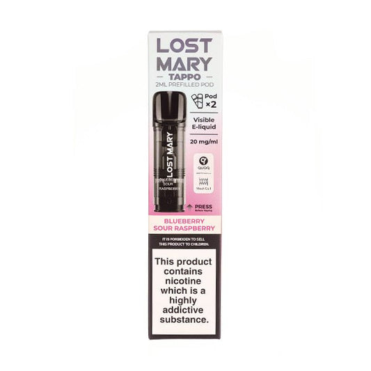 BUY 1 GET 1 FREE | Blueberry Sour Raspberry Tappo Prefilled Pods by Lost MaryVAPE INDIA - Vape India