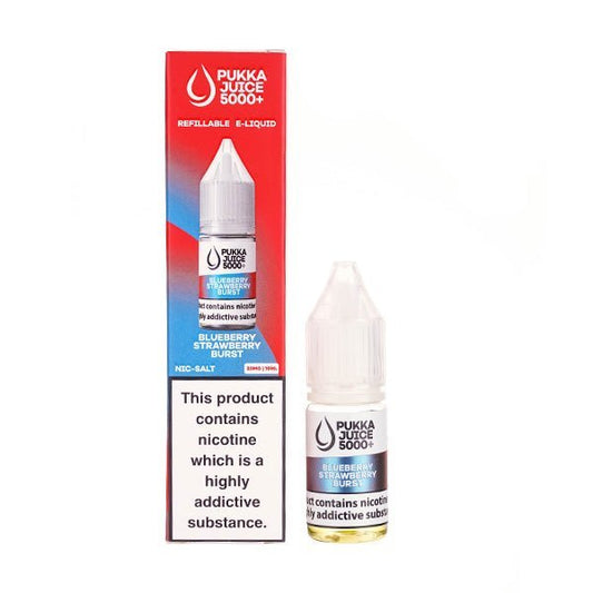 BUY 1 GET 1 FREE | Blueberry Strawberry Burst Nic Salt E - Liquid by Pukka Juice 5000+VAPE INDIA - Vape India