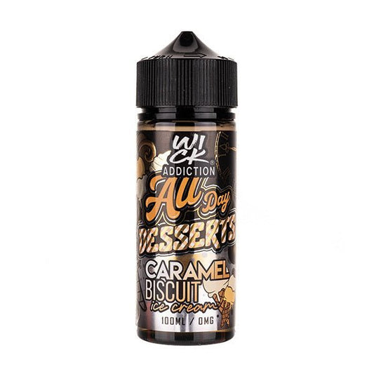 BUY 1 GET 1 FREE | Caramel Biscuit Ice Cream 100ml Shortfill E - Liquid by Wick AddictionVAPE INDIA - Vape India