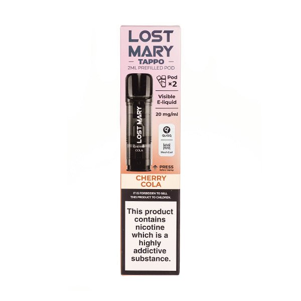 BUY 1 GET 1 FREE | Cherry Cola Tappo Prefilled Pods by Lost MaryVAPE INDIA - Vape India