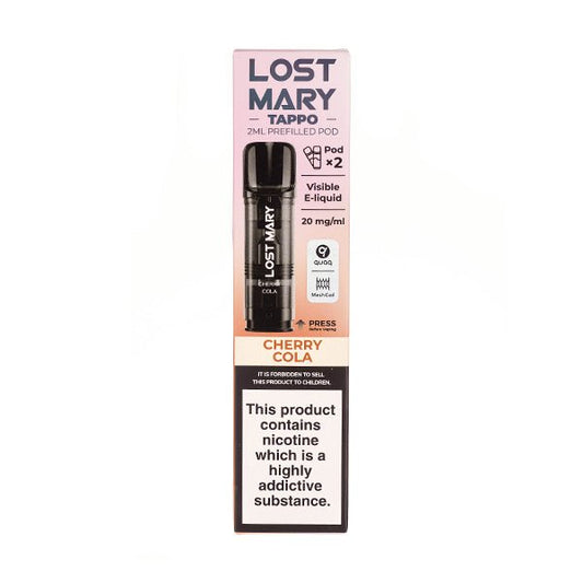 BUY 1 GET 1 FREE | Cherry Cola Tappo Prefilled Pods by Lost MaryVAPE INDIA - Vape India