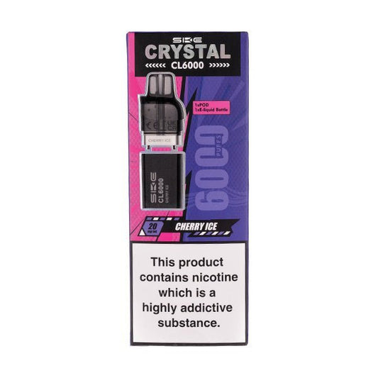 BUY 1 GET 1 FREE | Cherry Ice Crystal CL6000 Prefilled Pod + Refill by SKEVAPE INDIA - Vape India