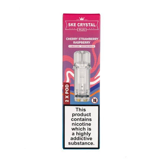 BUY 1 GET 1 FREE | Cherry Strawberry Raspberry Crystal Plus Prefilled Pods by SKEVAPE INDIA - Vape India