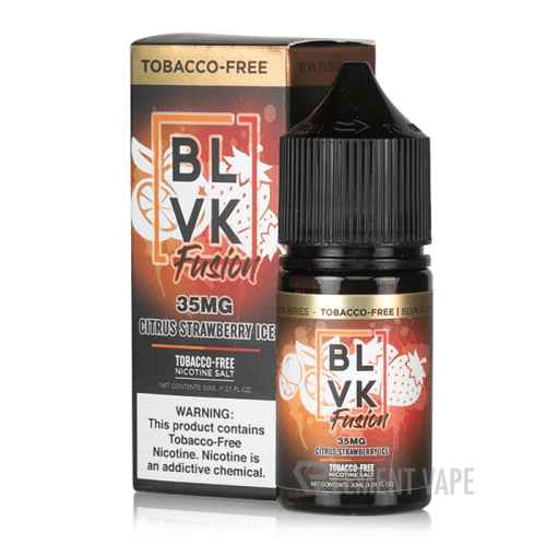 BUY 1 GET 1 FREE | Citrus Strawberry Ice - BLVK Fusion salts | 30ML Vape Juice | 35MG | Vape India - Vape India