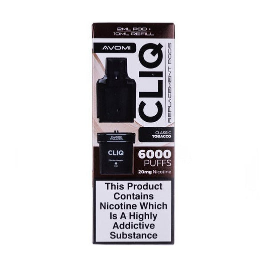 BUY 1 GET 1 FREE | Classic Tobacco Cliq 6000 Prefilled Pod + Refill by AvomiVAPE INDIA - Vape India