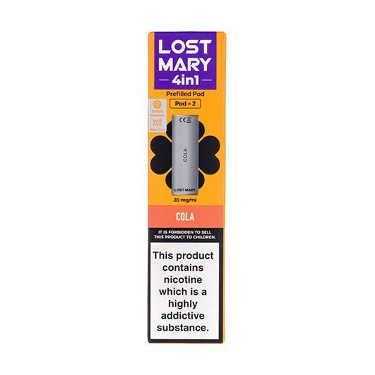 BUY 1 GET 1 FREE | Cola 4 - in - 1 Prefilled Pods by Lost MaryVAPE INDIA - Vape India