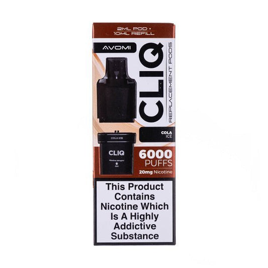 BUY 1 GET 1 FREE | Cola Ice Cliq 6000 Prefilled Pod + Refill by AvomiVAPE INDIA - Vape India