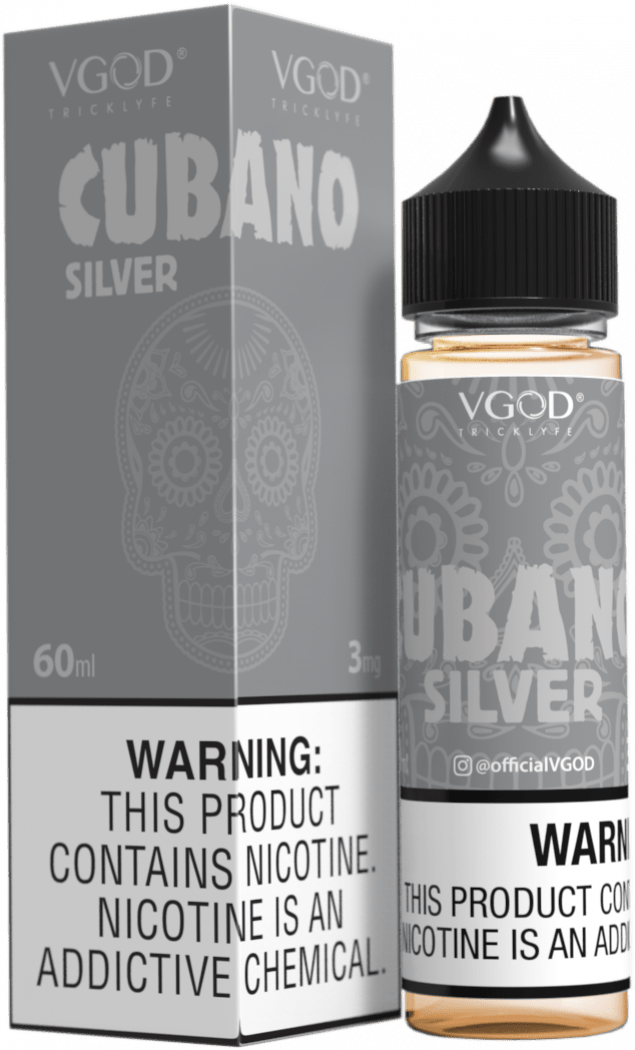BUY 1 GET 1 FREE | Cubano Silver - VGod | 60ML Vape Juice | 3MG, 6MG, 12MG | Vape India - Vape India