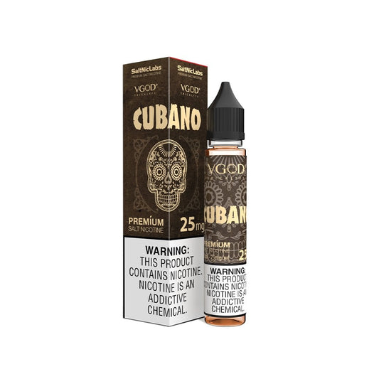 BUY 1 GET 1 FREE | Cubano - VGod SaltNic | 30ML Vape Juice | 25MG, 50MG | Vape India - Vape India