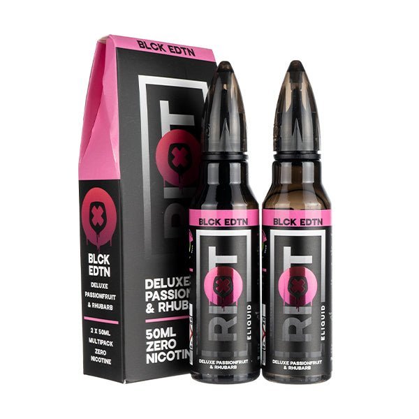 BUY 1 GET 1 FREE | Deluxe Passionfruit Rhubarb 100ml Shortfill E - Liquid by Riot Squad (2x50ml)VAPE INDIA - Vape India