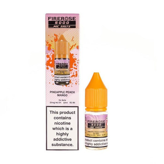 BUY 1 GET 1 FREE | Firerose 5000 Pineapple Peach Mango Nic Salt E - Liquid by EluxVAPE INDIA - Vape India