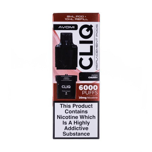 BUY 1 GET 1 FREE | Fizzy Cherry Cliq 6000 Prefilled Pod + Refill by AvomiVAPE INDIA - Vape India