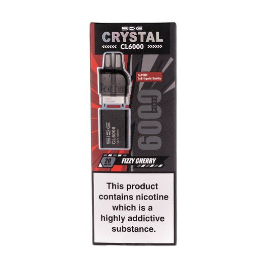 BUY 1 GET 1 FREE | Fizzy Cherry Crystal CL6000 Prefilled Pod + Refill by SKEVAPE INDIA - Vape India