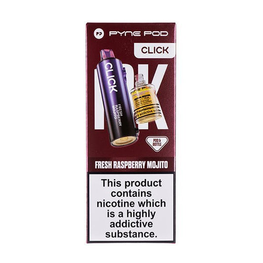 BUY 1 GET 1 FREE | Fresh Raspberry Mojito Pyne Pod Click 10000 Pod & BottleVAPE INDIA - Vape India