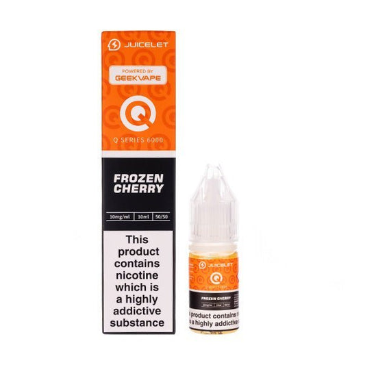 BUY 1 GET 1 FREE | Frozen Cherry Q Series 6000 Nic Salt E - Liquid by JuiceletVAPE INDIA - Vape India