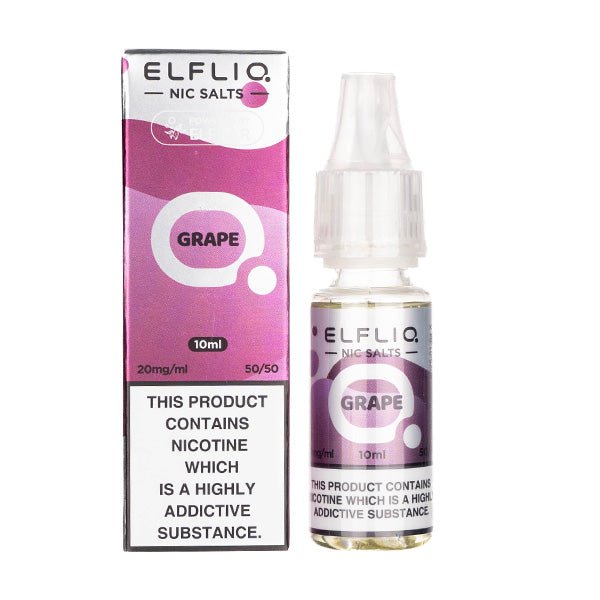 BUY 1 GET 1 FREE | Grape Nic Salt E - Liquid by Elf Bar ELFLIQVAPE INDIA - Vape India