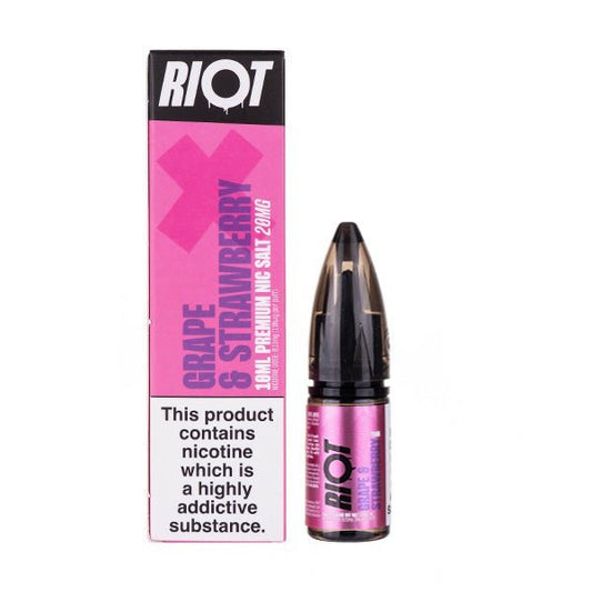 BUY 1 GET 1 FREE | Grape Strawberry Nic Salt E - Liquid by Riot Squad XVAPE INDIA - Vape India