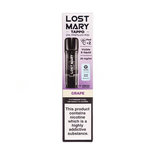 BUY 1 GET 1 FREE | Grape Tappo Prefilled Pods by Lost MaryVAPE INDIA - Vape India
