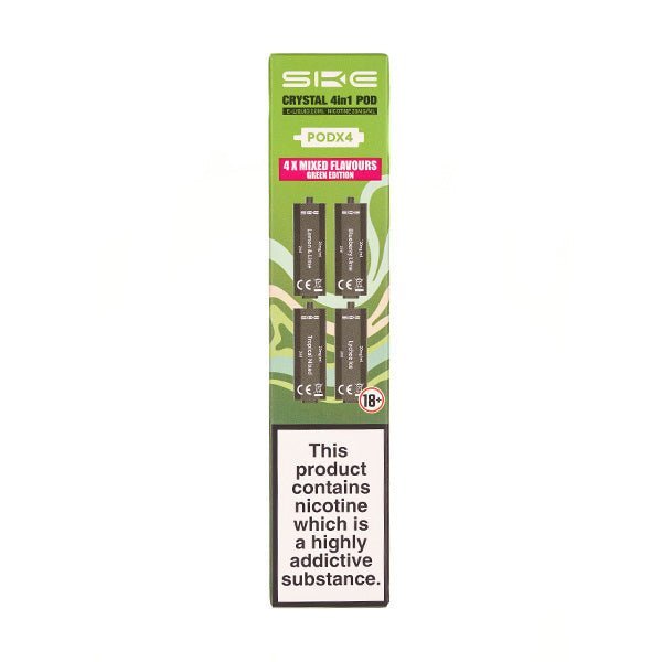 BUY 1 GET 1 FREE | Green Edition Crystal 4 in 1 Prefilled Pods by SKEVAPE INDIA - Vape India