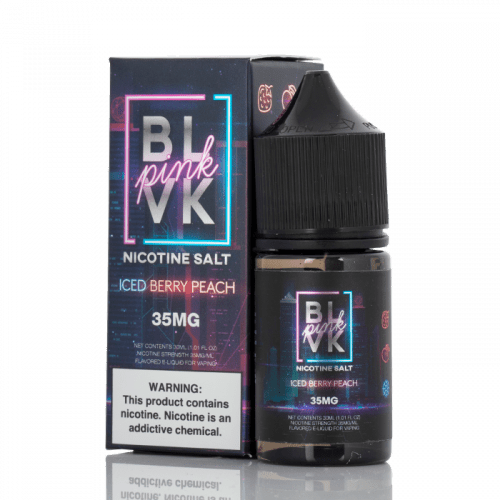 BUY 1 GET 1 FREE | Iced Berry Peach - BLVK Pink Series Salt | 30ML Vape Juice | 35MG | Vape India - Vape India