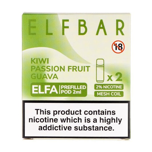 BUY 1 GET 1 FREE | Kiwi Passion Fruit Guava Elfa Prefilled Pods by Elf BarVAPE INDIA - Vape India