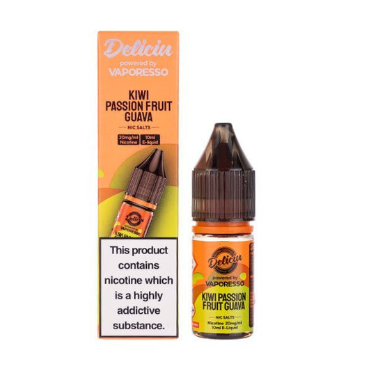 BUY 1 GET 1 FREE | Kiwi Passion Fruit Guava Nic Salt E - Liquid by Vaporesso Deliciu V2VAPE INDIA - Vape India