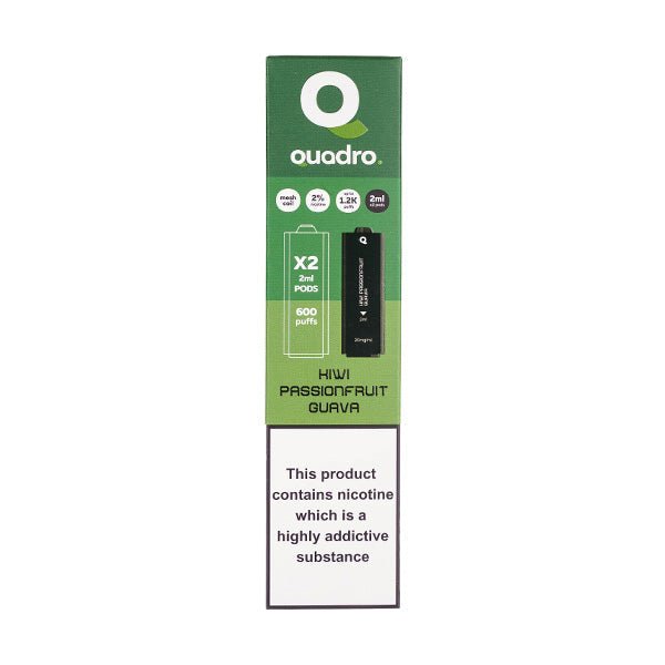 BUY 1 GET 1 FREE | Kiwi Passionfruit Guava 4 in 1 Prefilled Pods by QuadroVAPE INDIA - Vape India