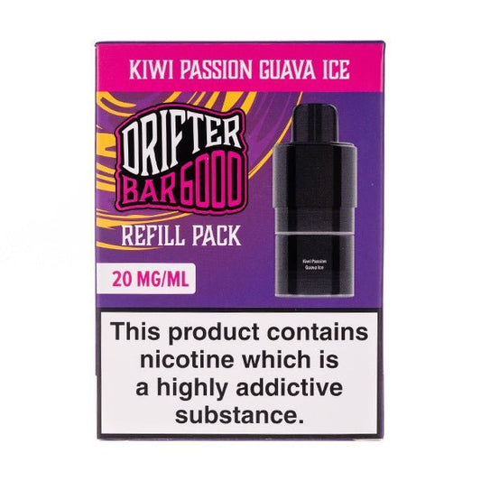 BUY 1 GET 1 FREE | Kiwi Passionfruit Guava Drifter 6000 Prefilled Pod + Refill by DrifterVAPE INDIA - Vape India